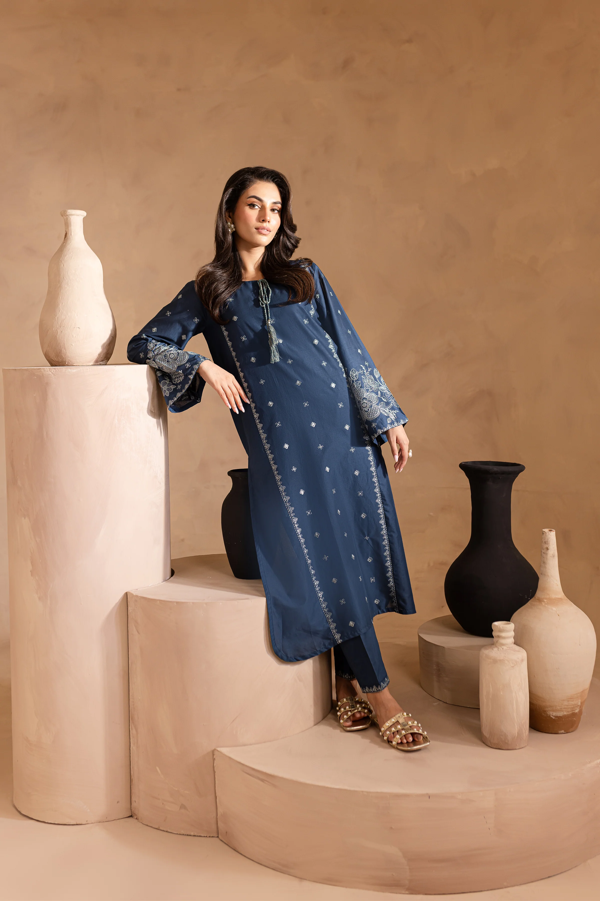 Agean Sea 2Pc - Embroidered Lawn Dress - Image 8