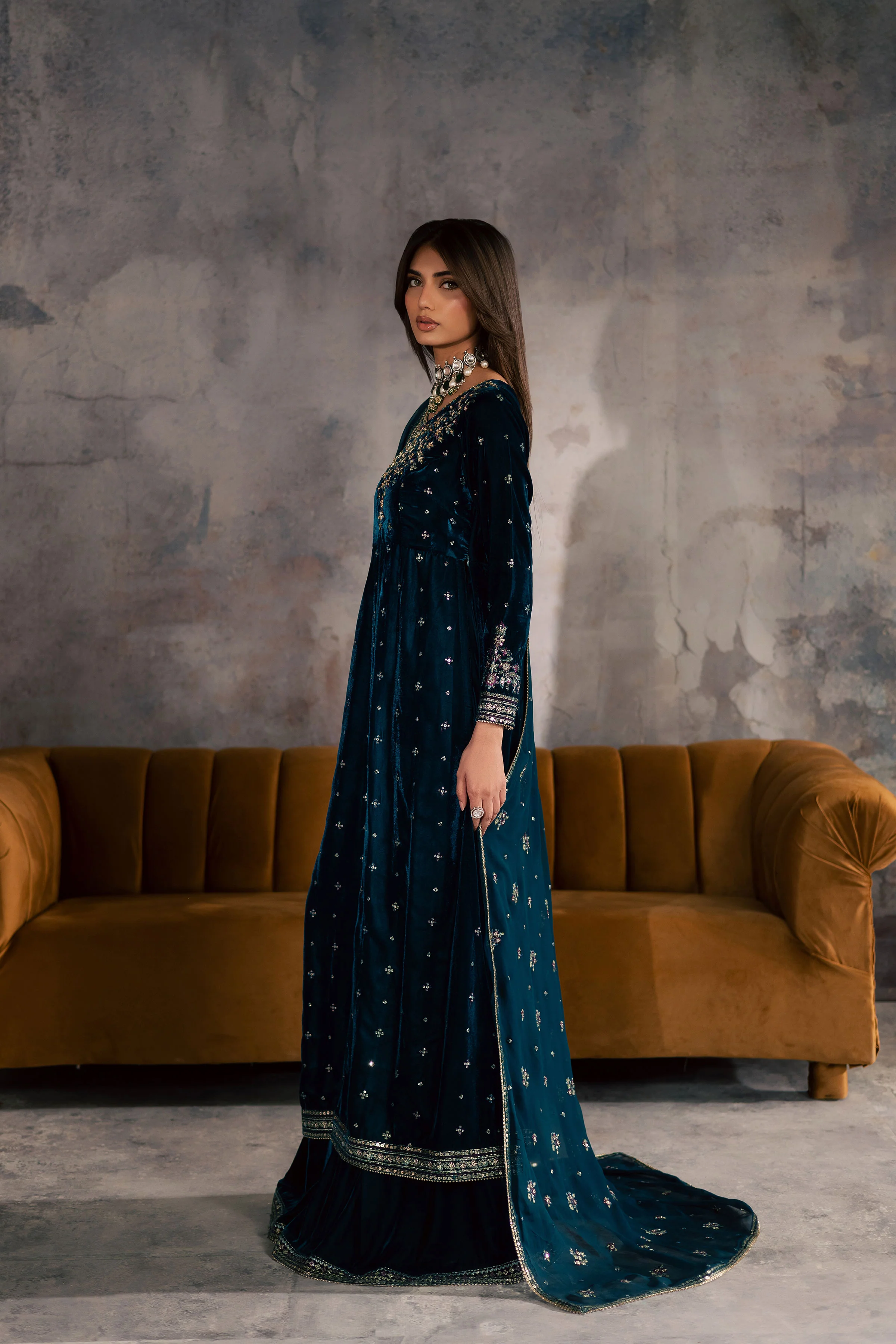 Ayra 3Pc - Velvet Formal Dress - Image 5
