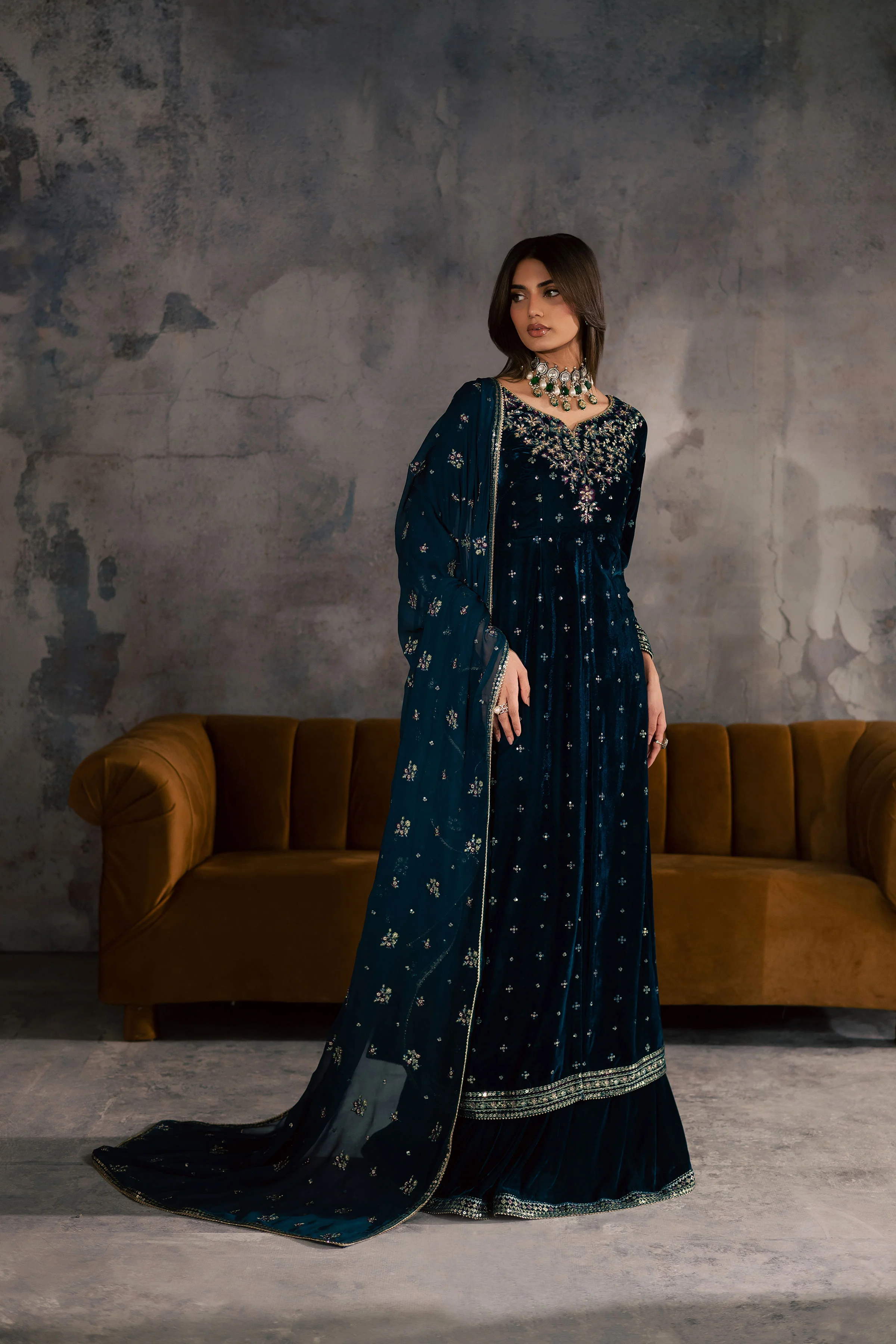 Ayra 3Pc - Velvet Formal Dress - Image 8