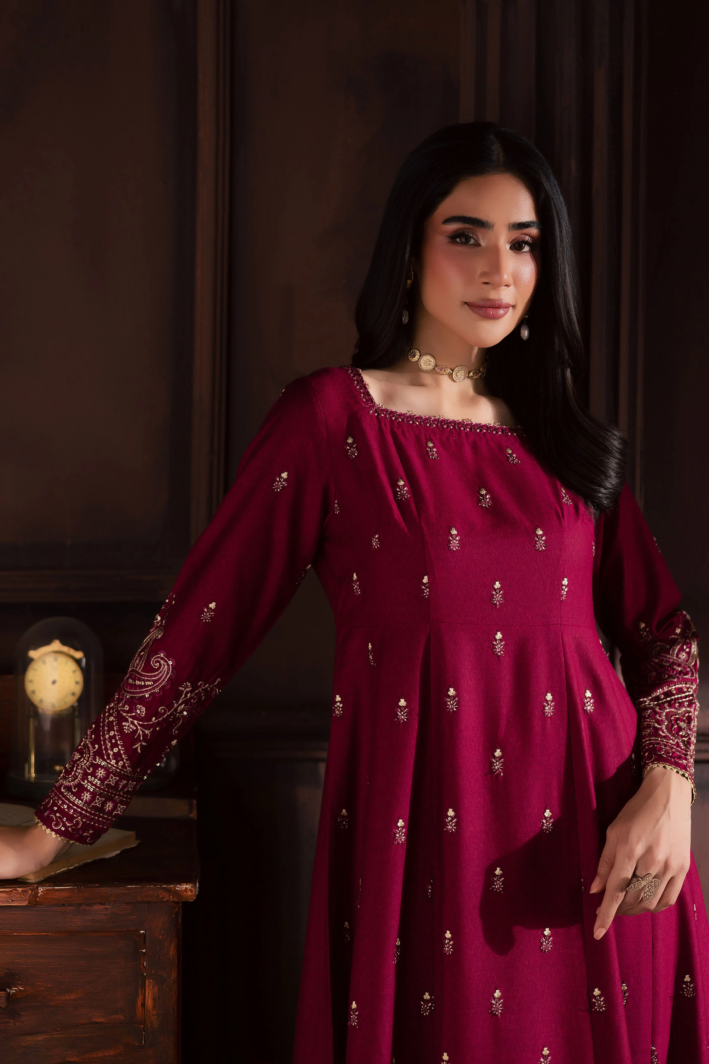 Baneen 2Pc - Embroidered Karandi Dress - Image 3
