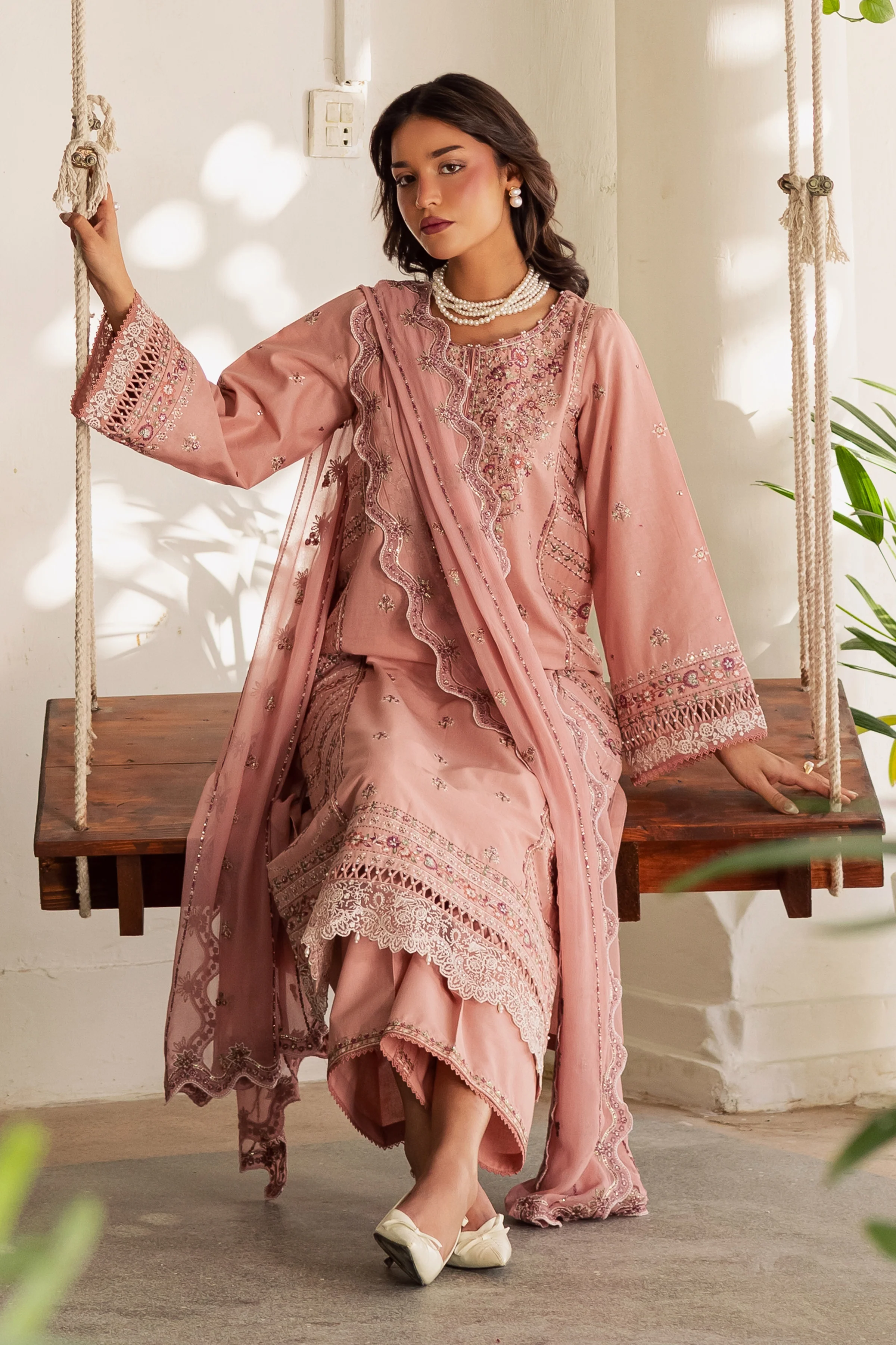 Gulzaar 3Pc - Embroidered Khaddar Dress - Image 6