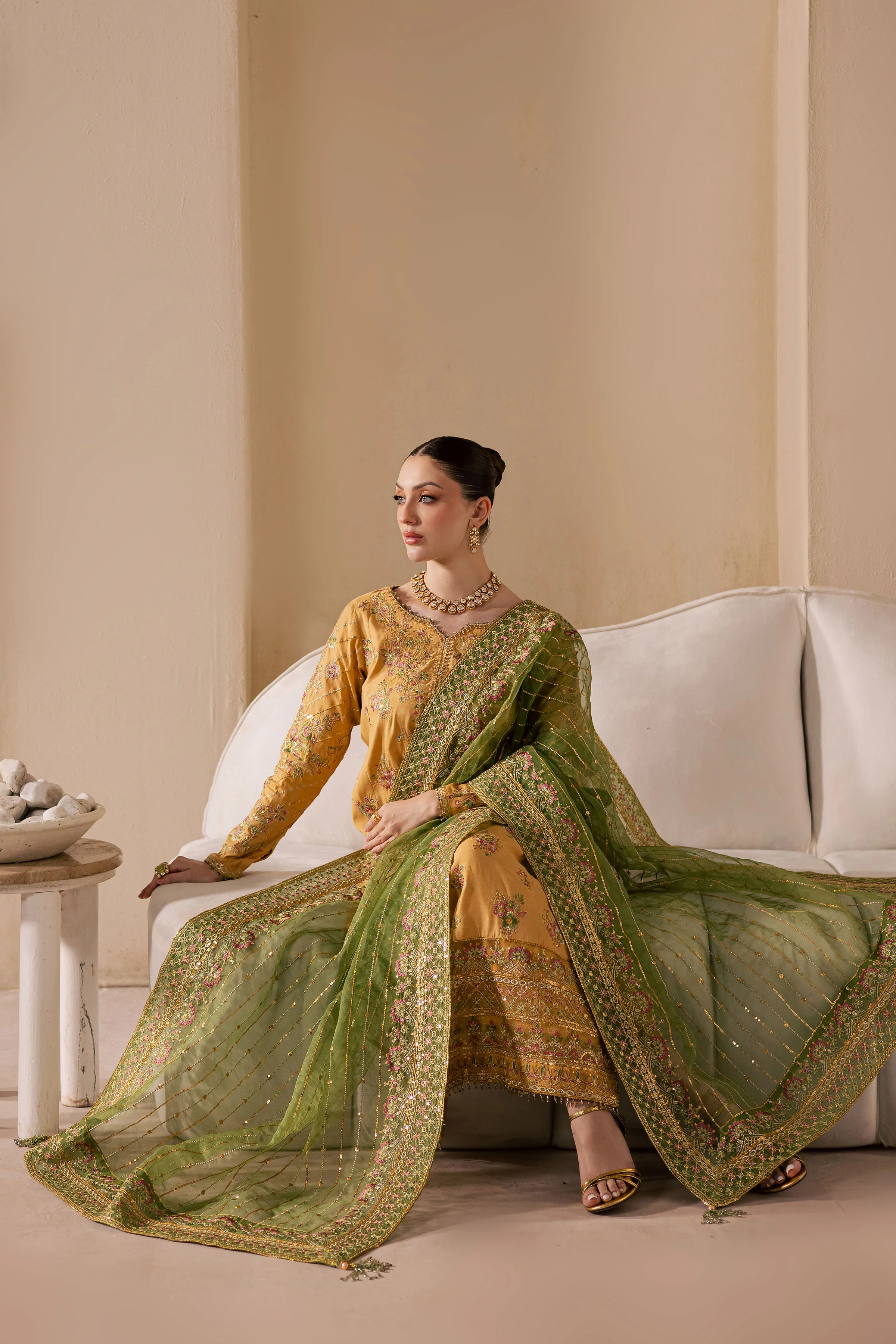 Lailomah 3Pc - Embroidered Luxe Pret - Image 3