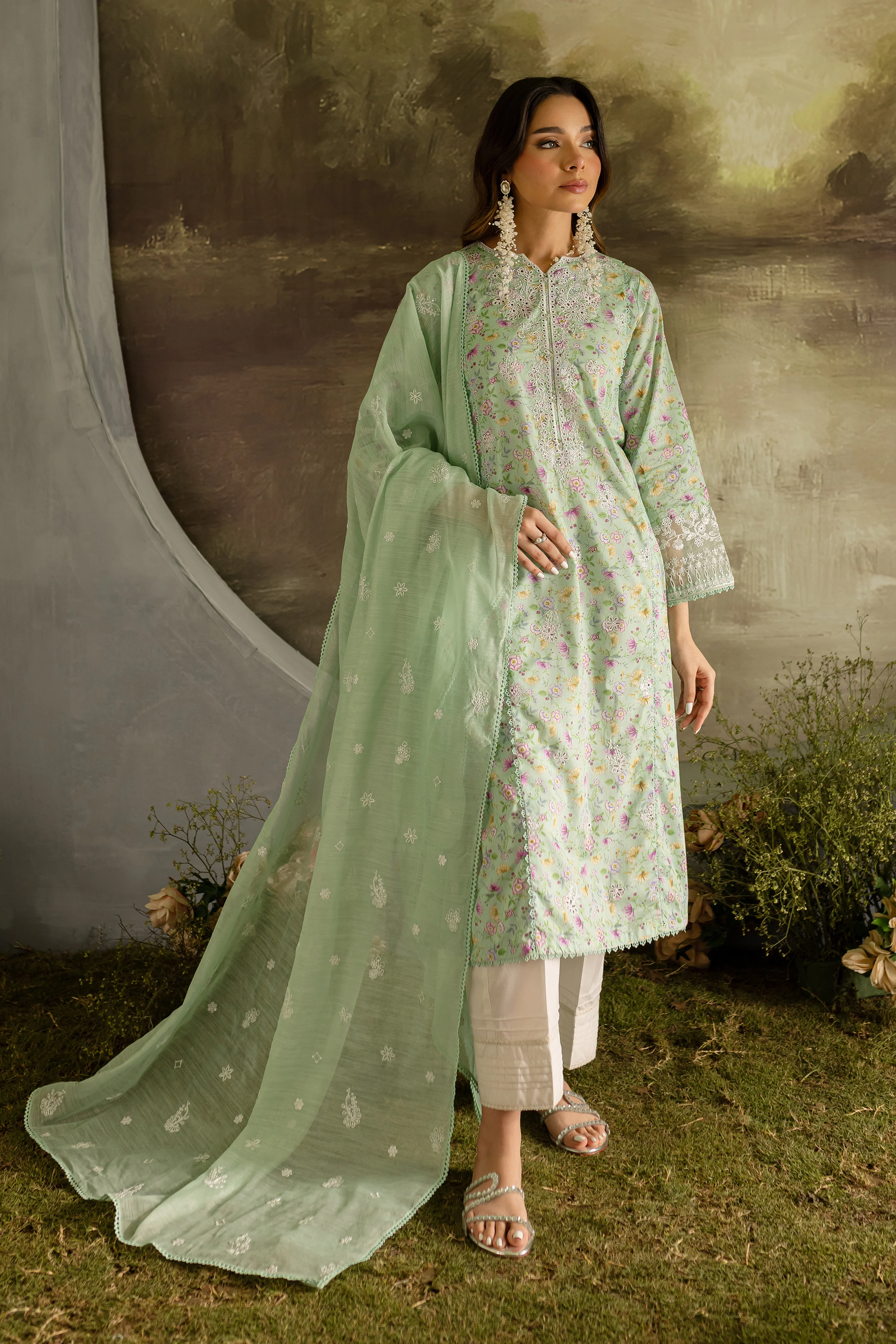 Laya  3Pc - Printed Lawn Dress - Image 4