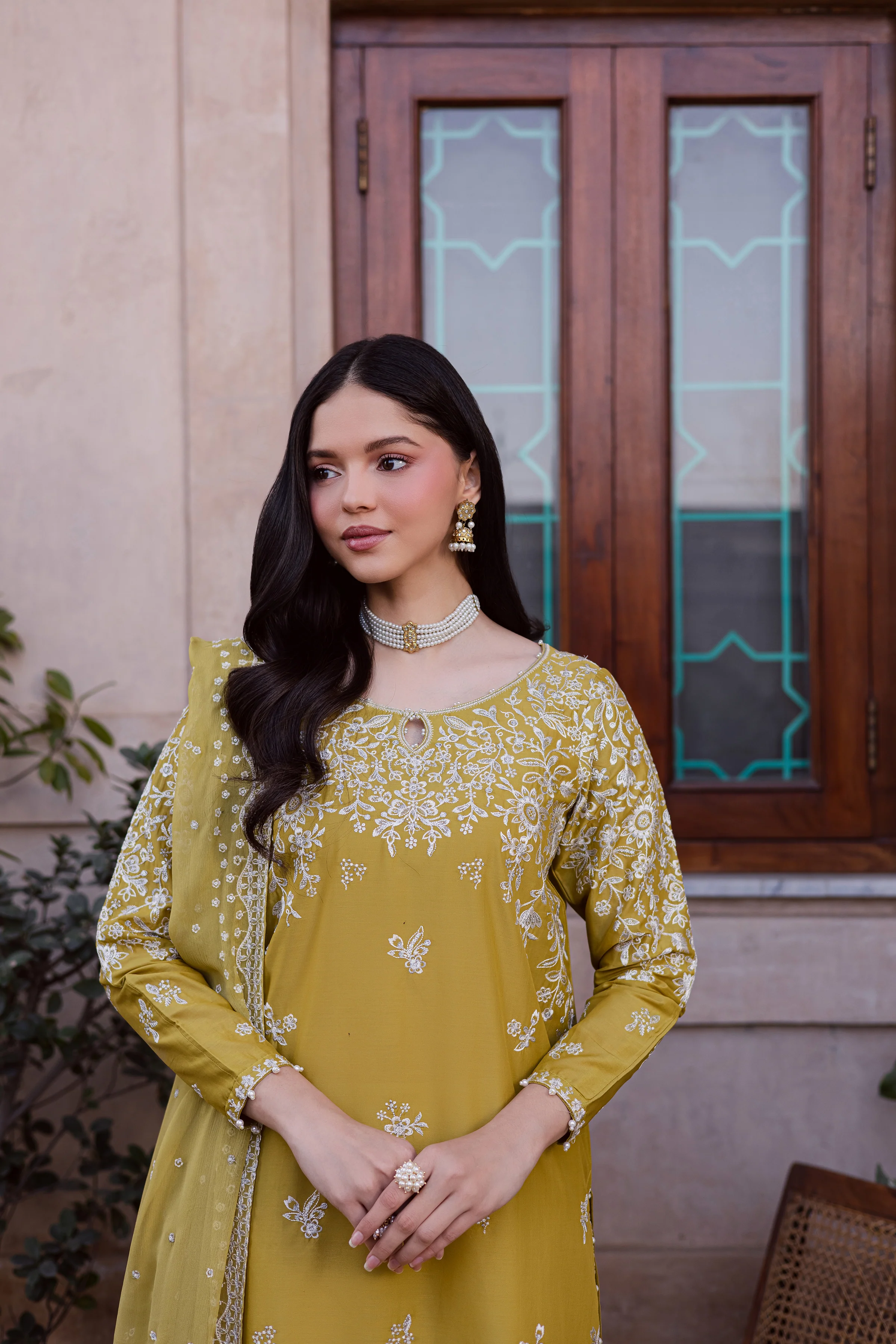 Lime Haze 3Pc - Festive Embroidered Lawn - Image 11