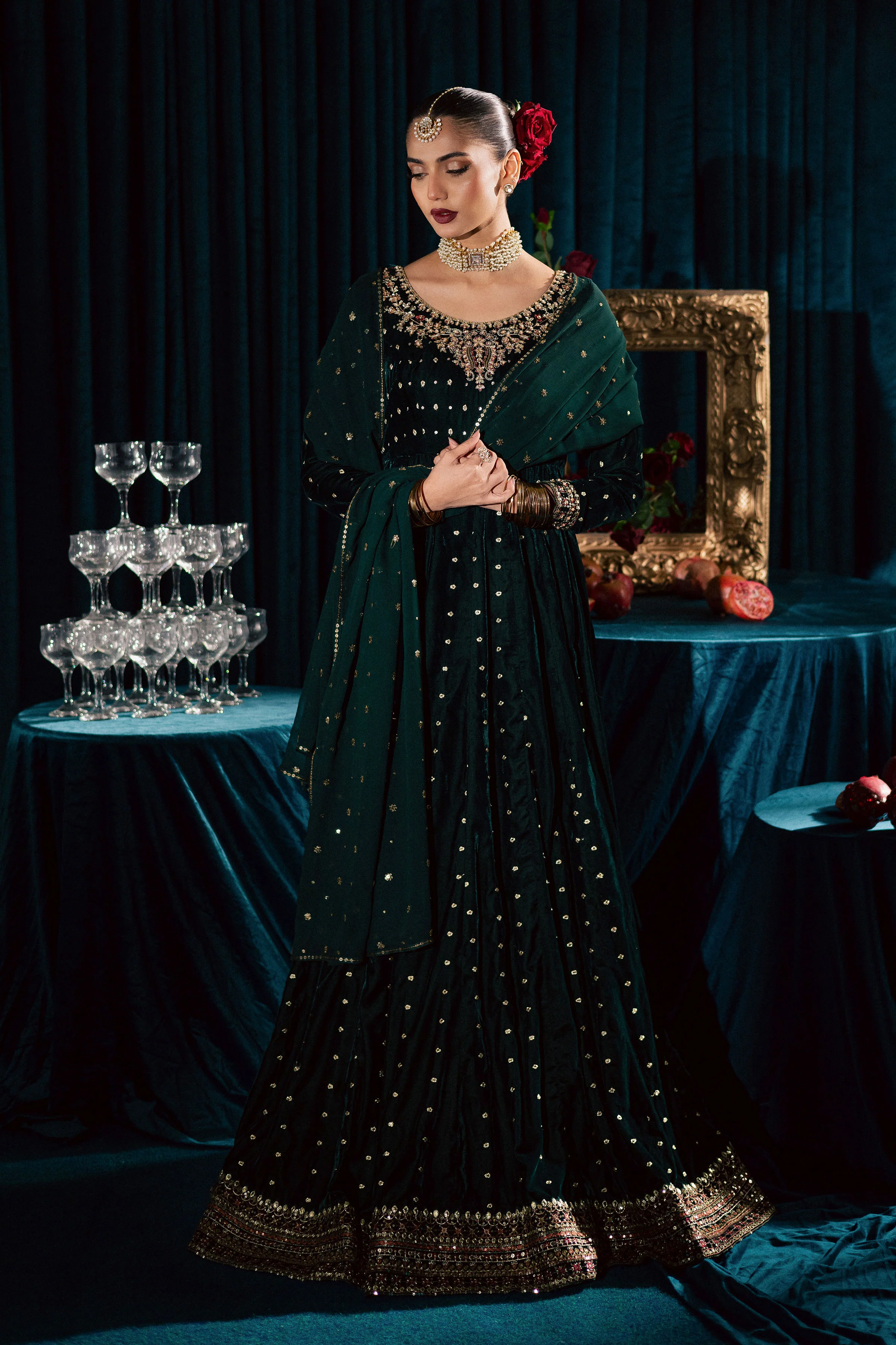Masoori 3Pc - Velvet Formal Dress - Image 7