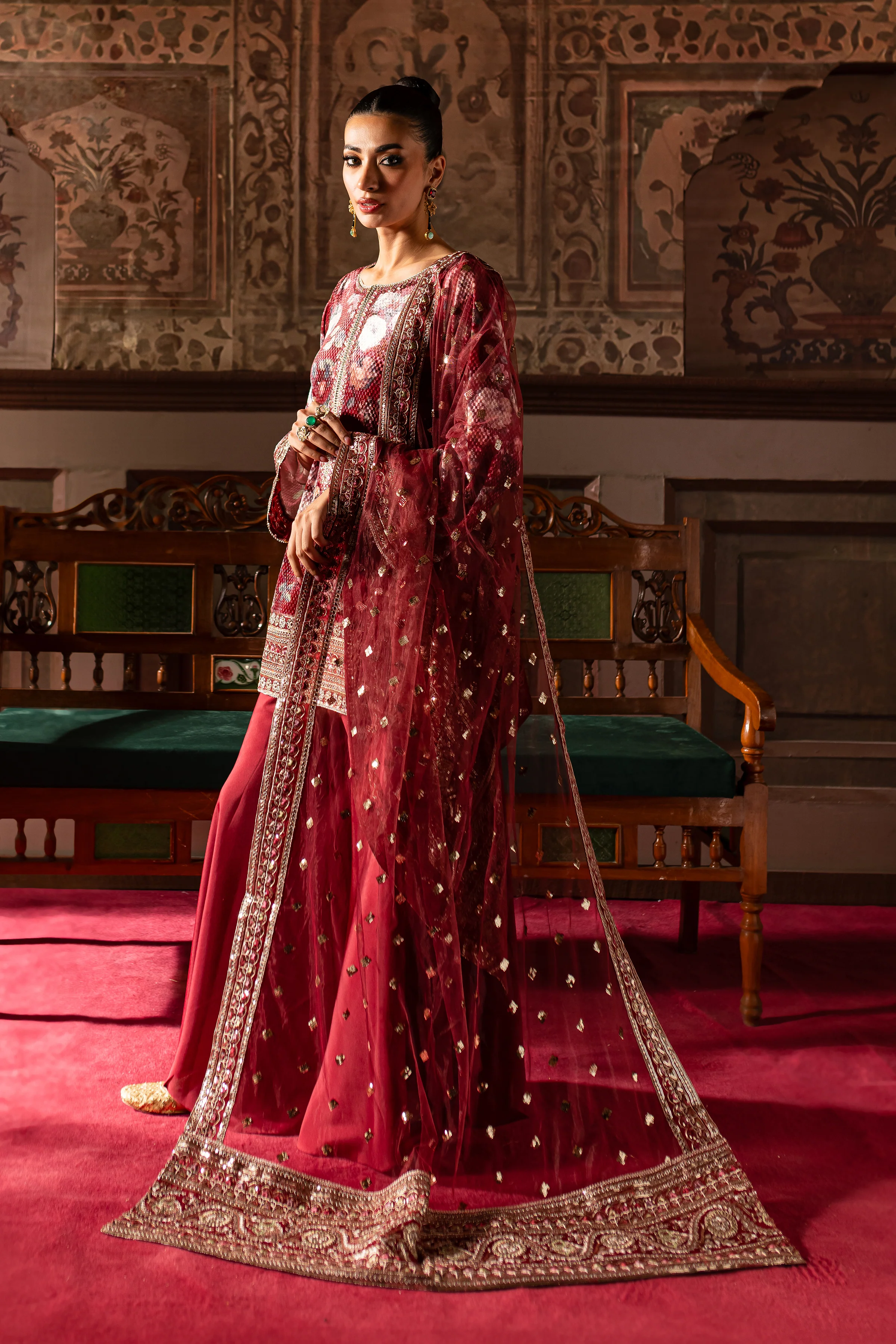 Noor Bano 3Pc - Embroidered Luxe Pret - Image 7
