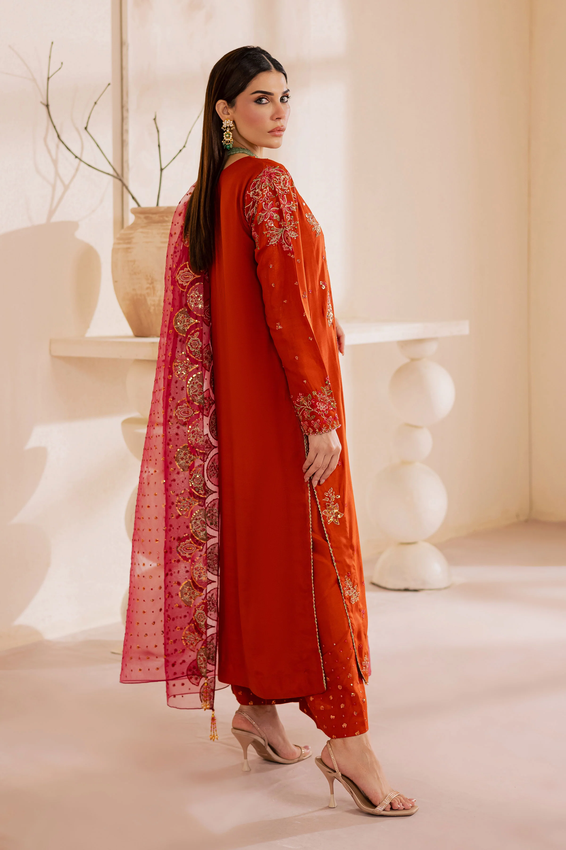 Noor e Gulnaar 3Pc - Embroidered Luxe Pret - Image 6