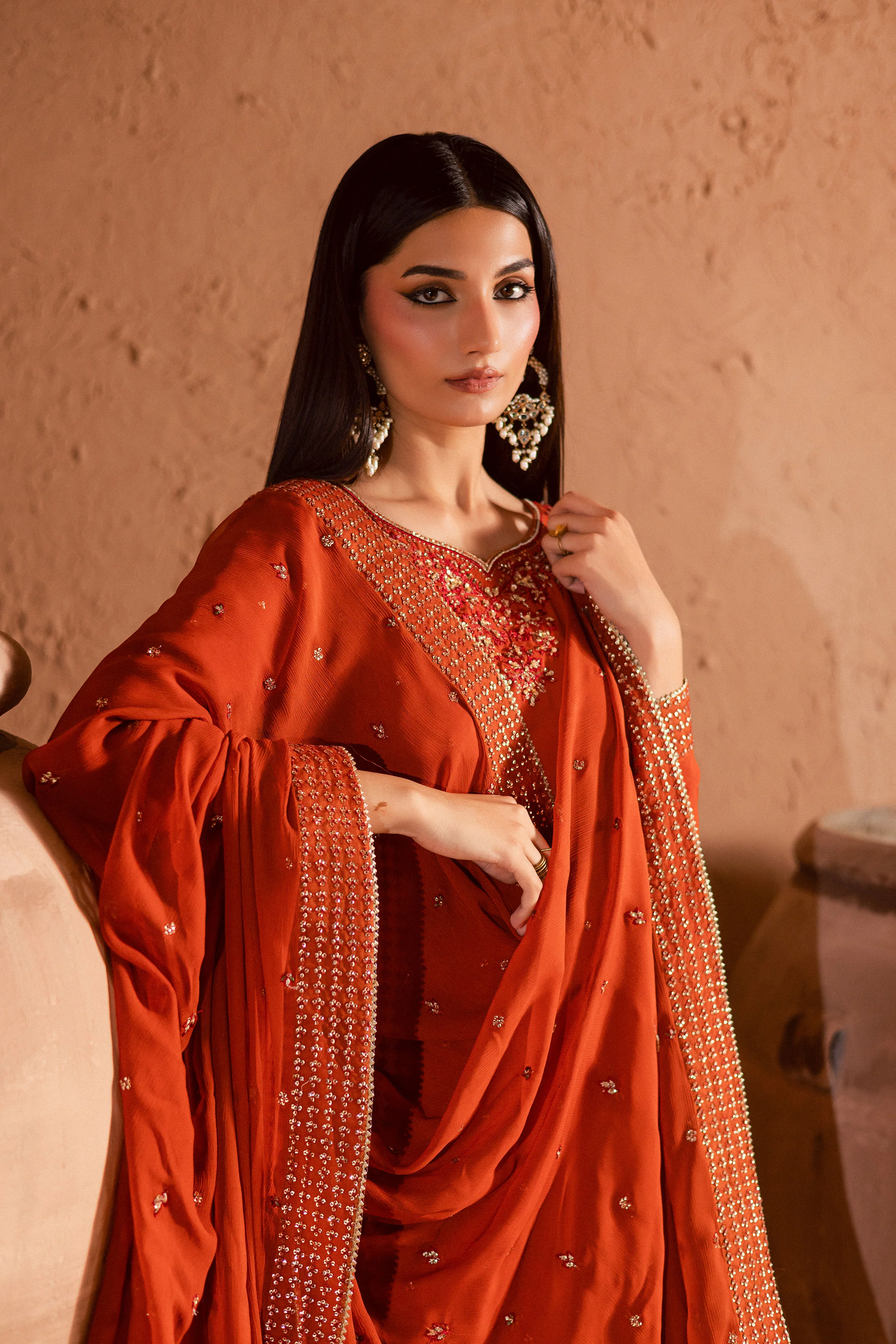 Olive Charm 3Pc- Festive Luxe Pret - Image 5