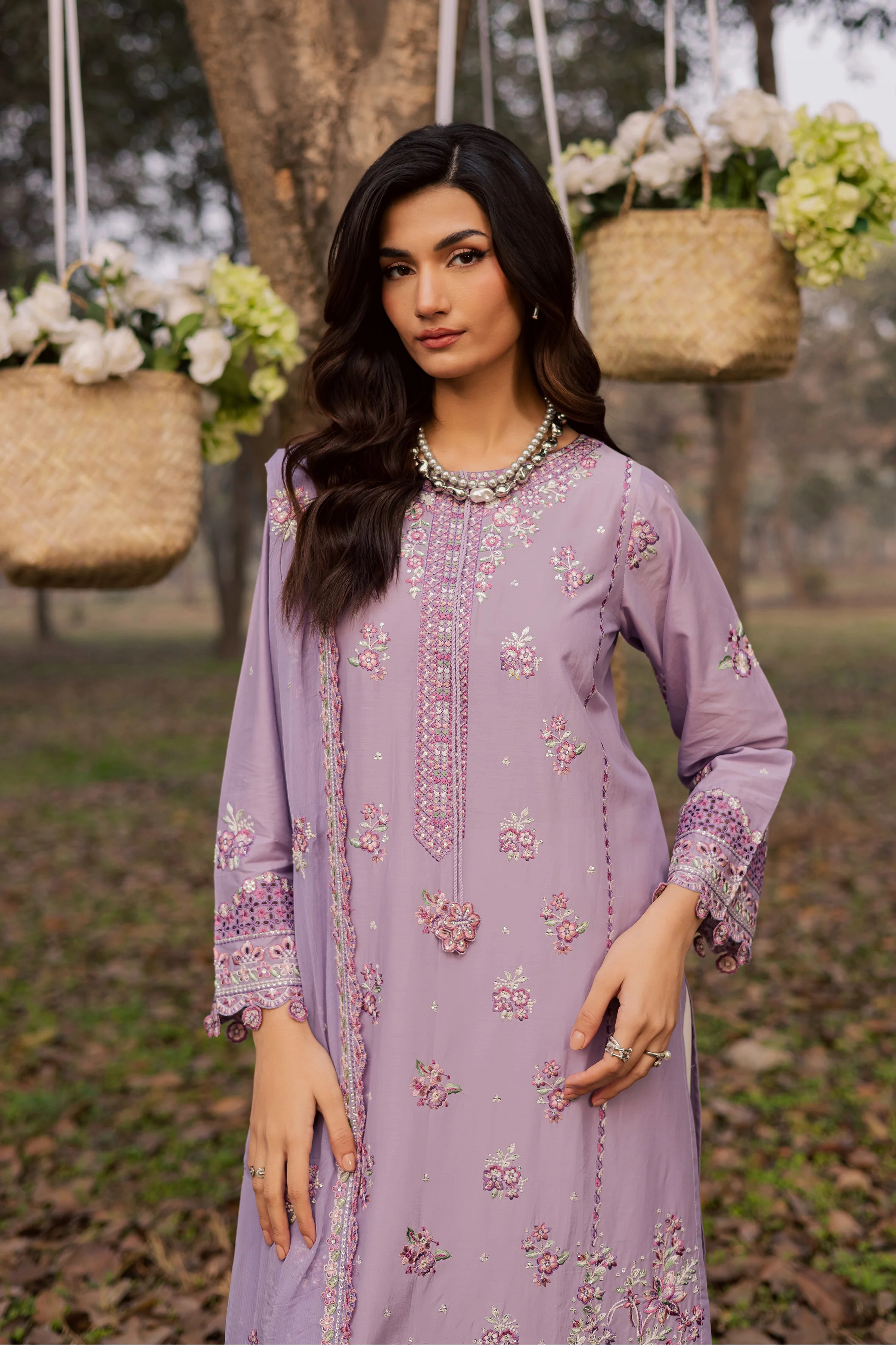 Periwinkle 3Pc - Festive Embroidered Lawn - Image 5