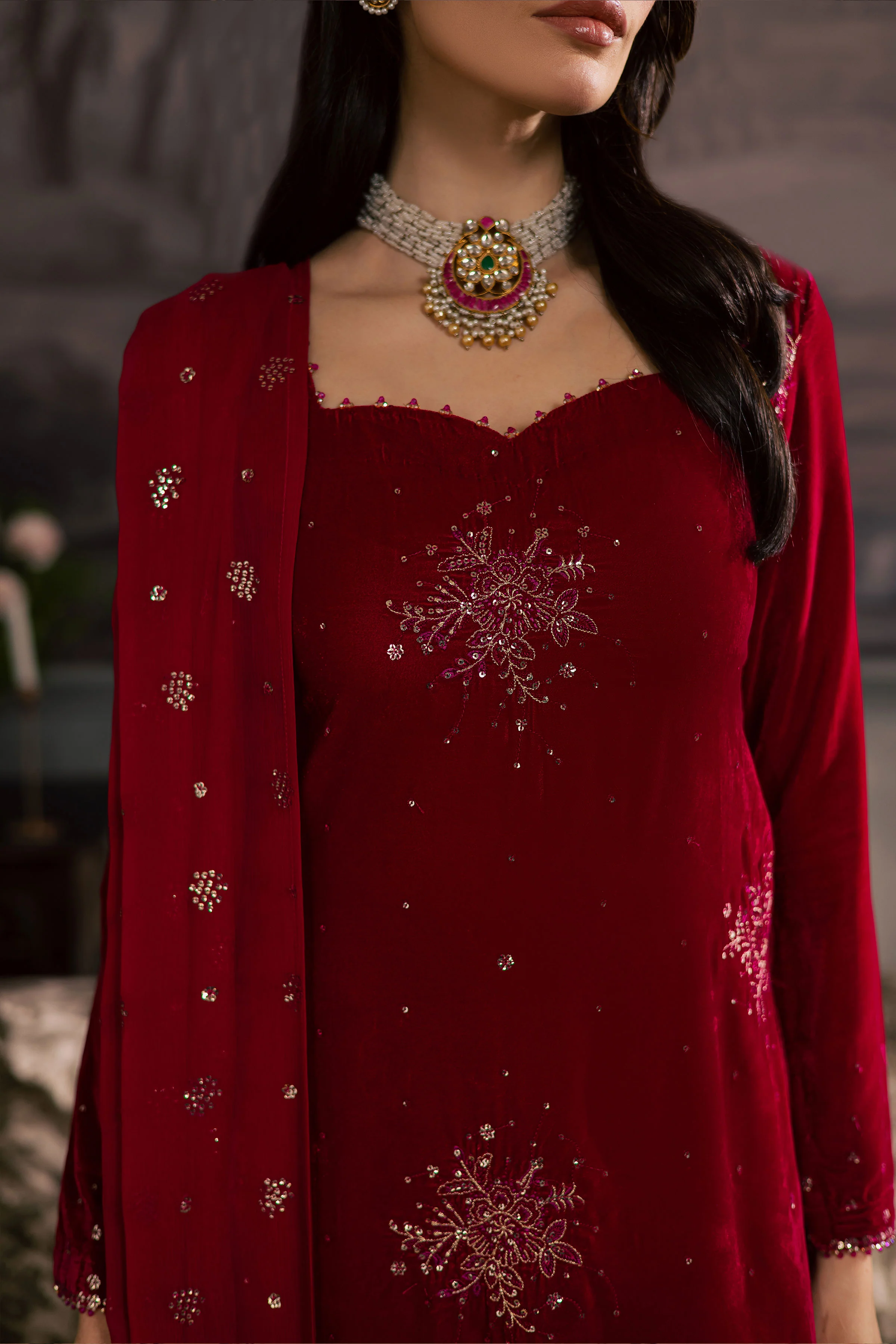 Pink Topaz 3Pc - Velvet Luxe Pret - Image 5
