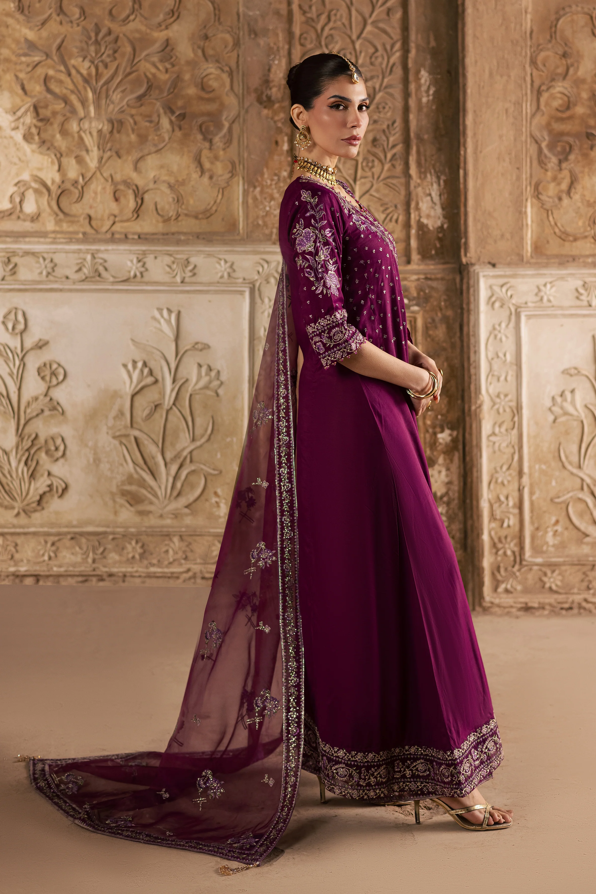 Plum Raha 3Pc - Festive Luxe Pret - Image 3