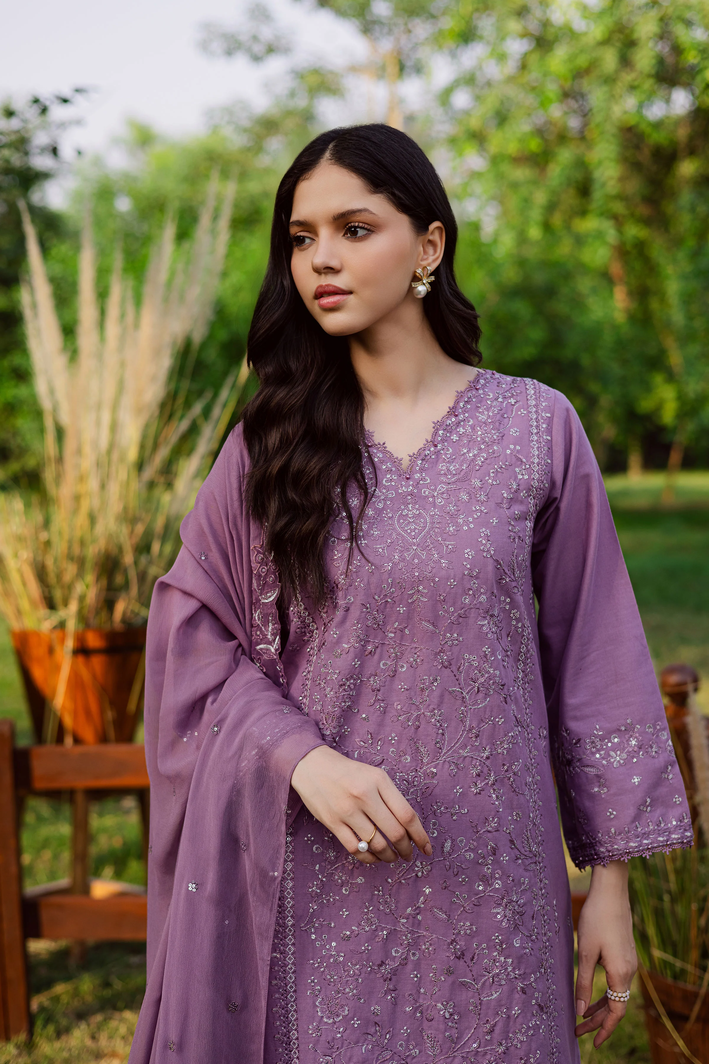 Raeven 3Pc - Embroidered Khaddar Dress - Image 3