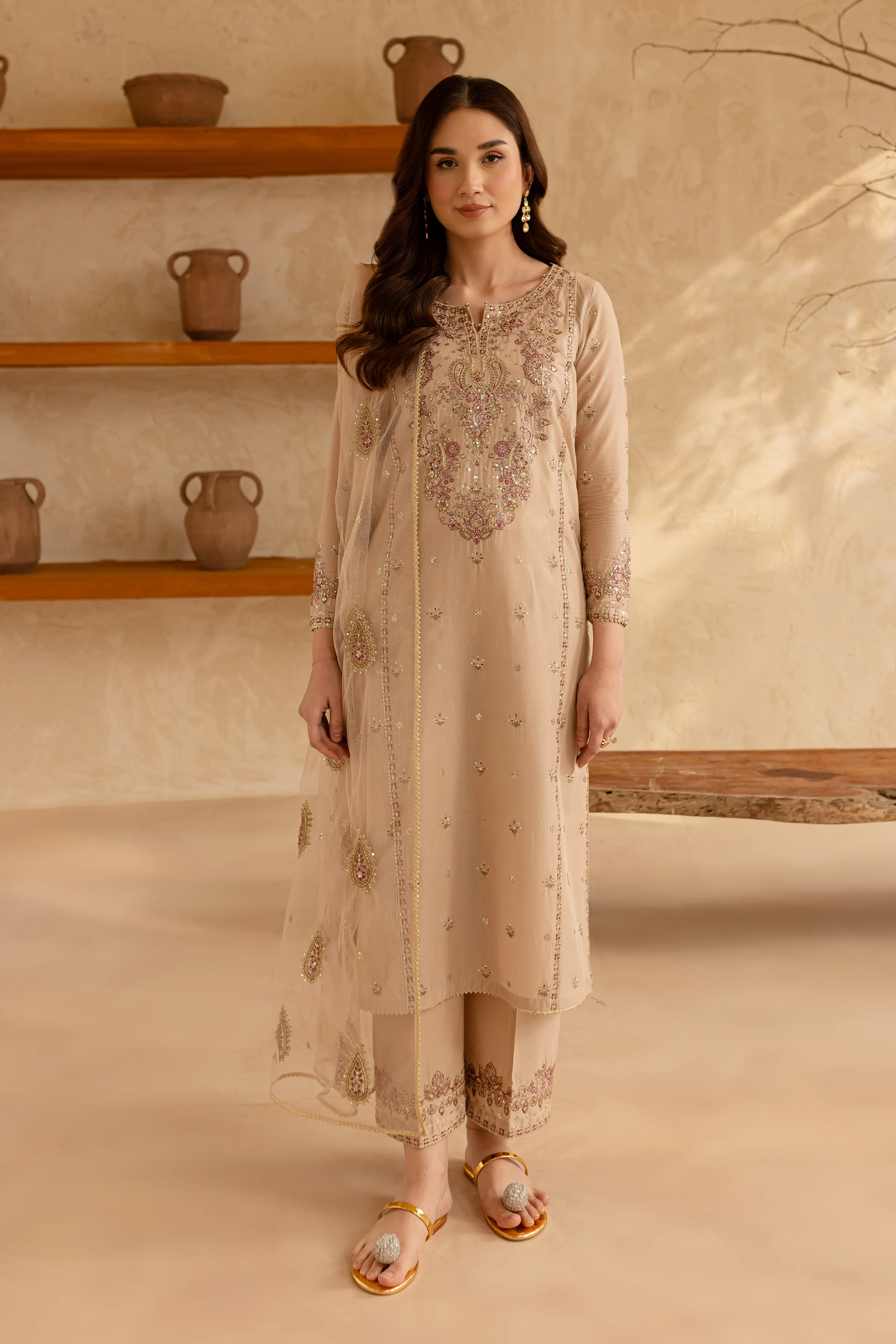 Rafaello 3Pc - Embroidered Lawn Dress - Image 6