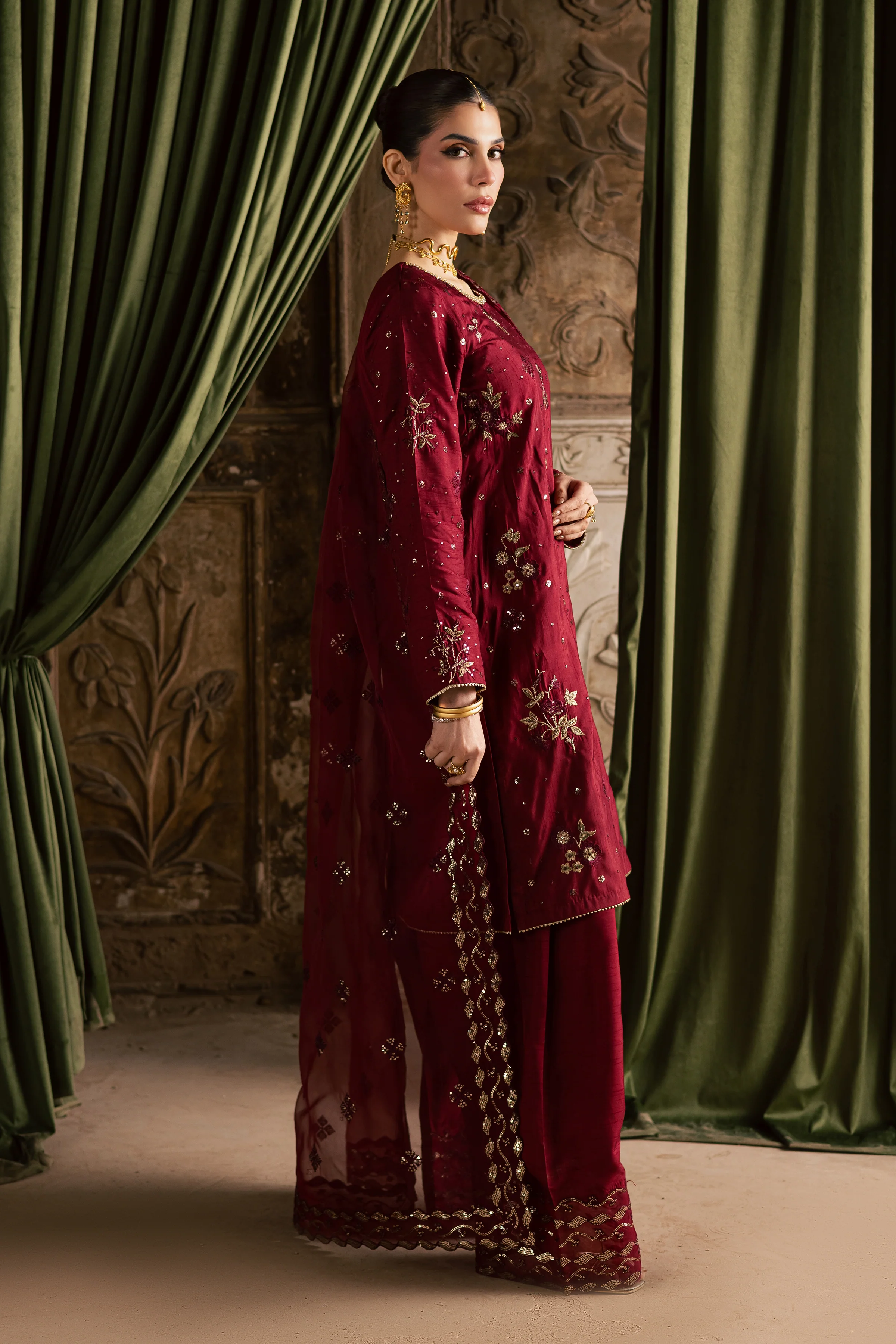 Ruby Amber 3Pc - Festive Luxe Pret - Image 3