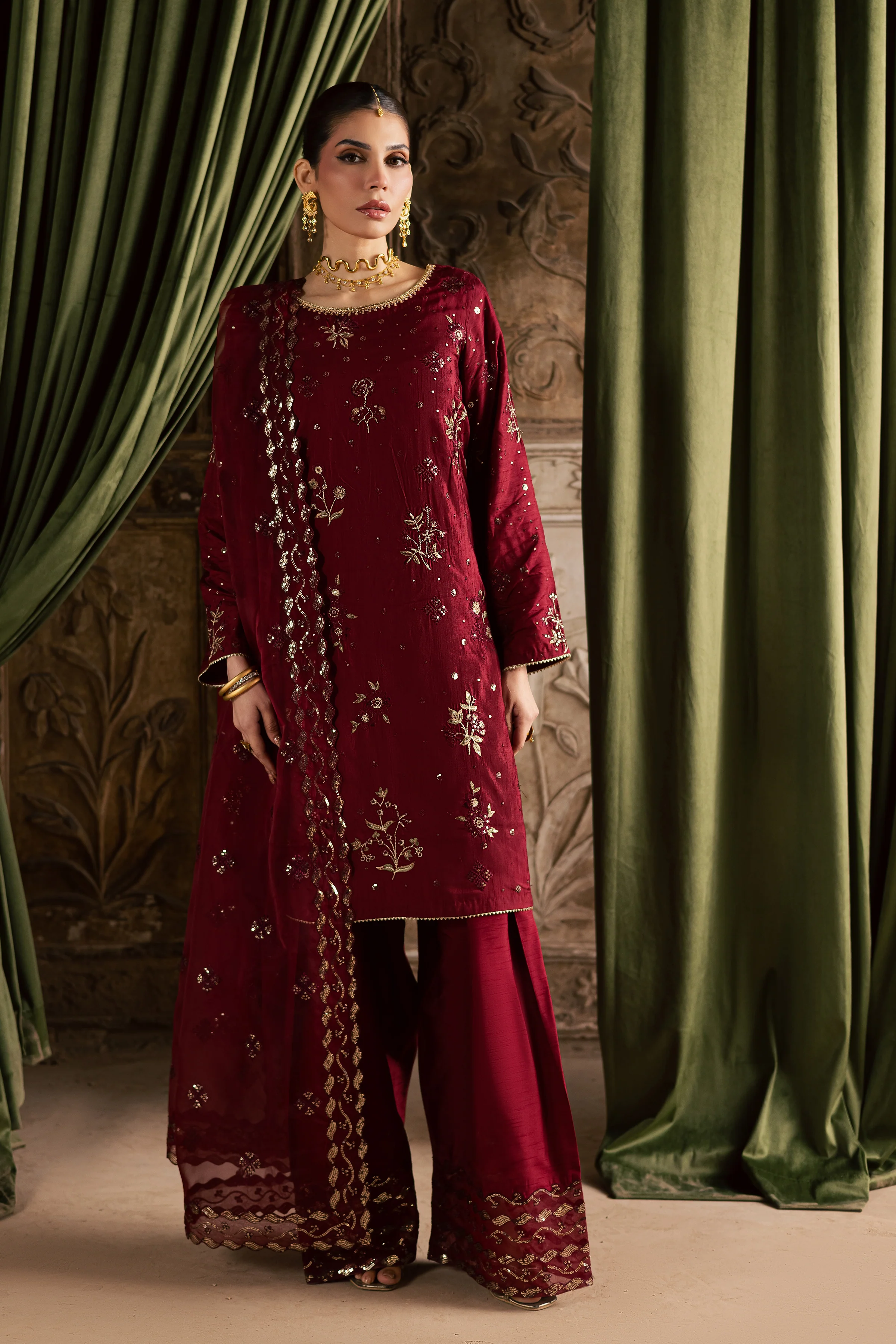 Ruby Amber 3Pc - Festive Luxe Pret - Image 9