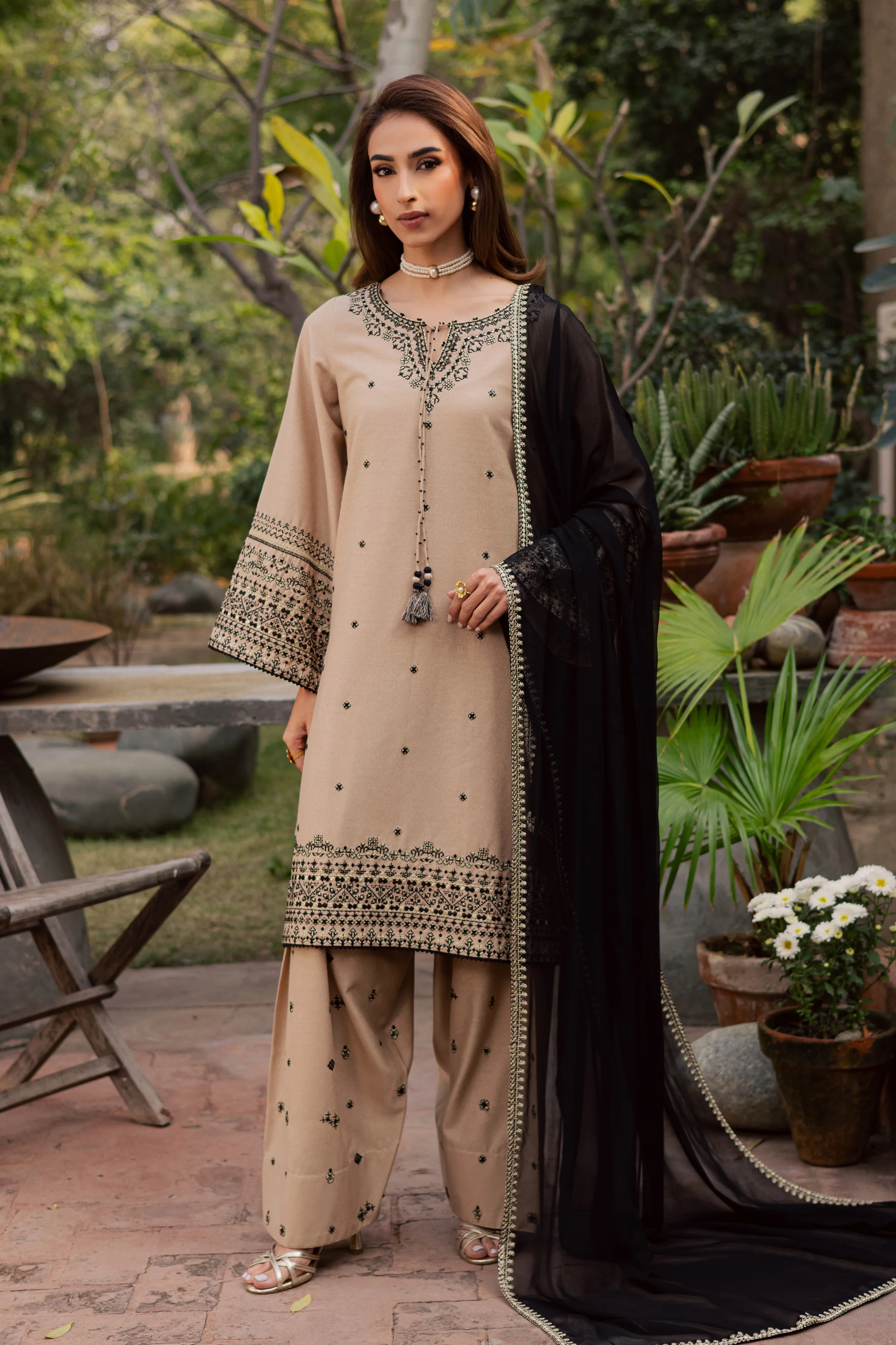 Sandstone 3Pc - Embroidered Festive Pret - Image 4