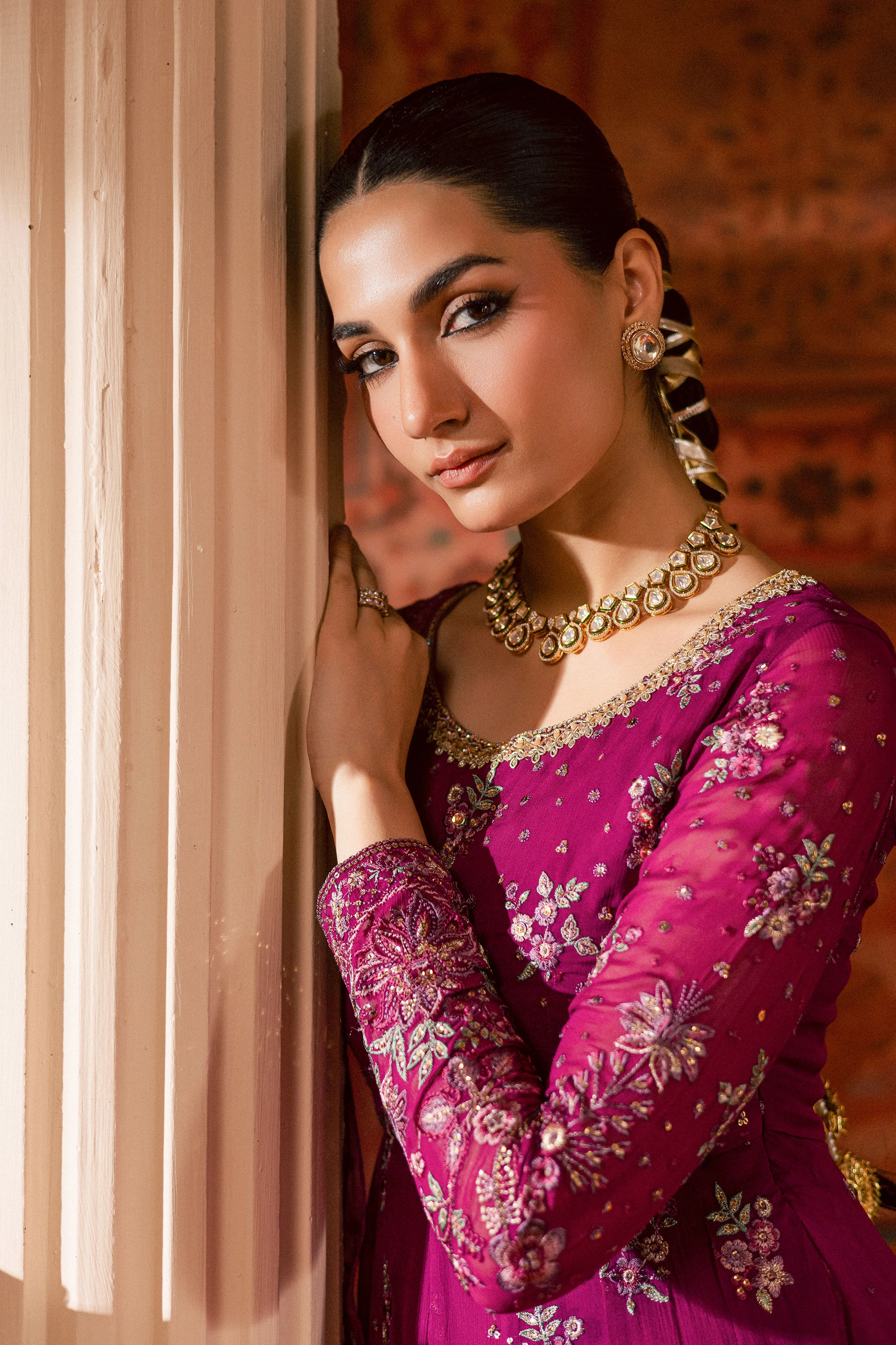 Sehar 3Pc - Chiffon Wedding Frock - Image 3