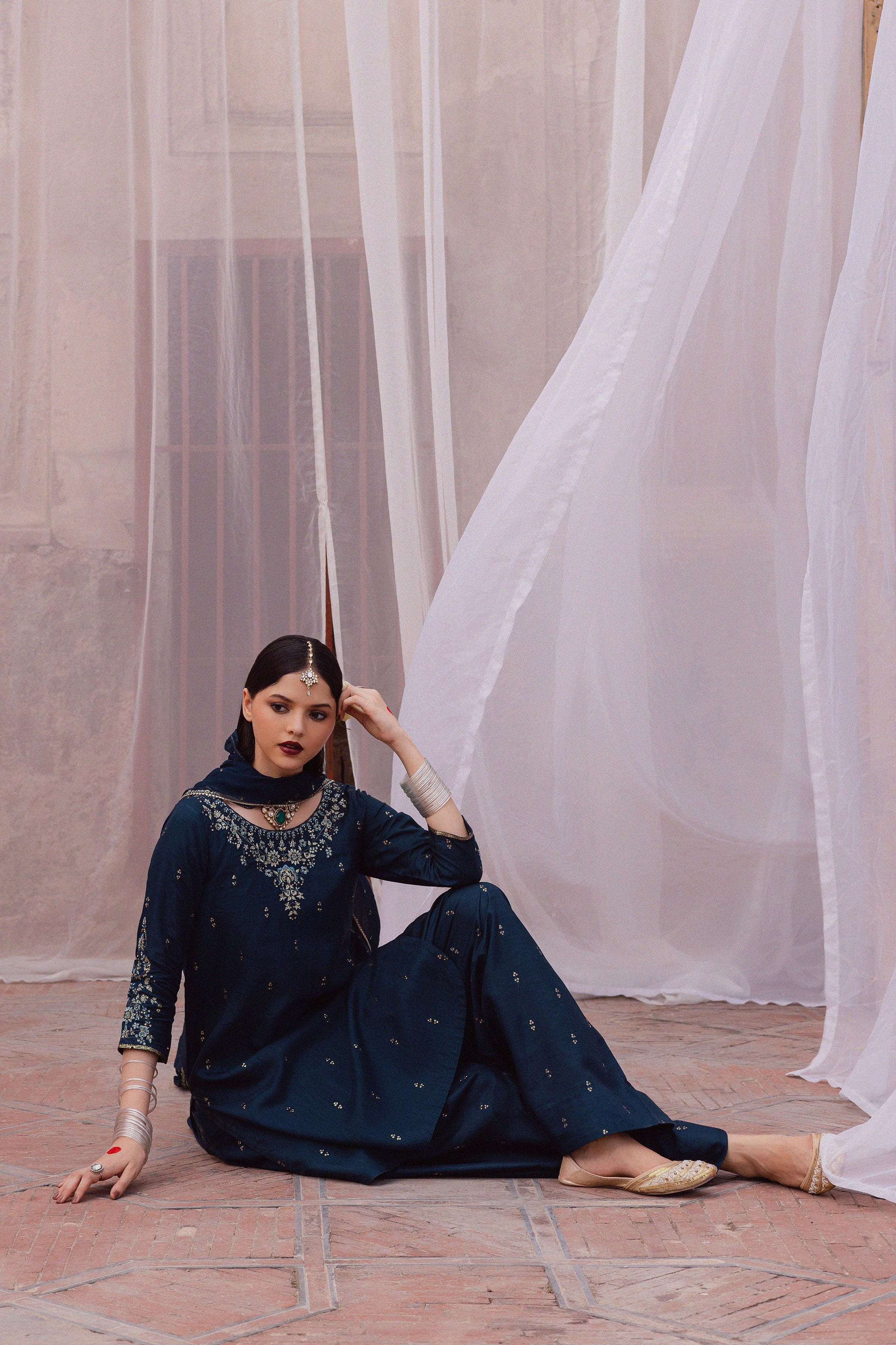 Teal Amaya 3Pc - Festive Luxe Pret - Image 4