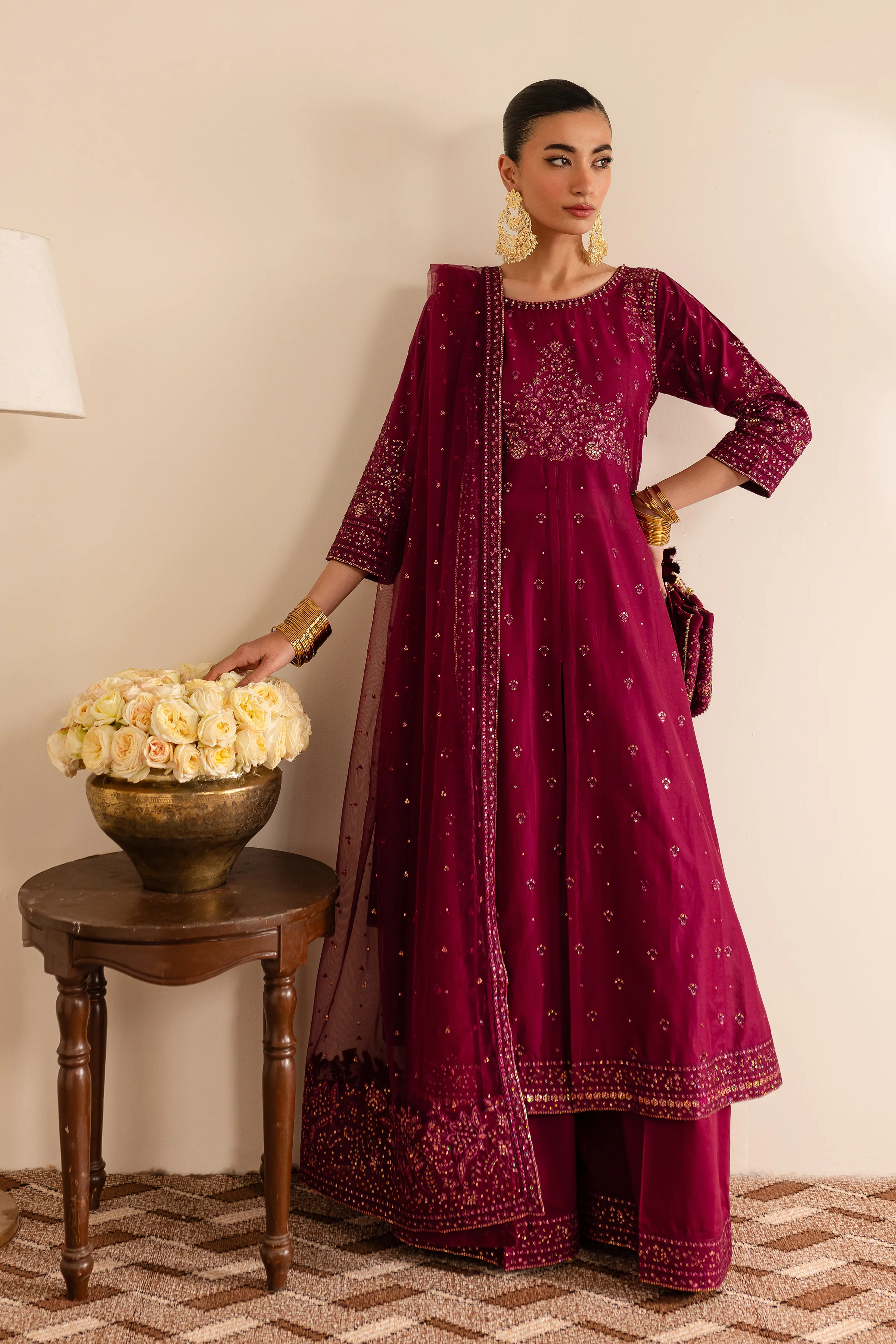 Zeerak 3Pc - Embroidered Luxe Pret - Image 5