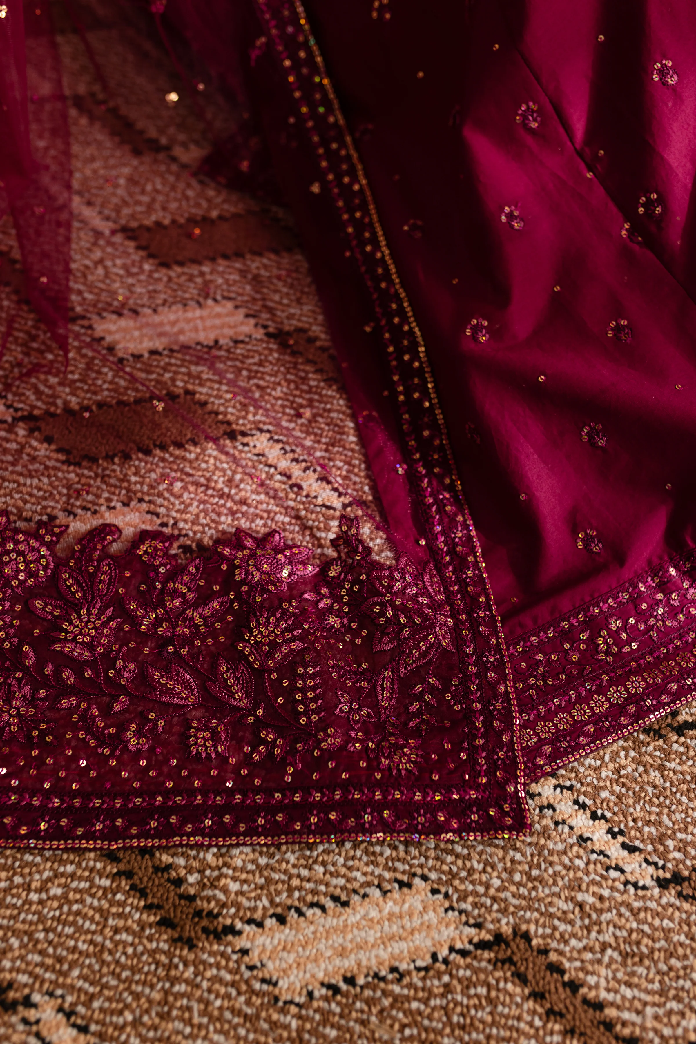 Zeerak 3Pc - Embroidered Luxe Pret - Image 9