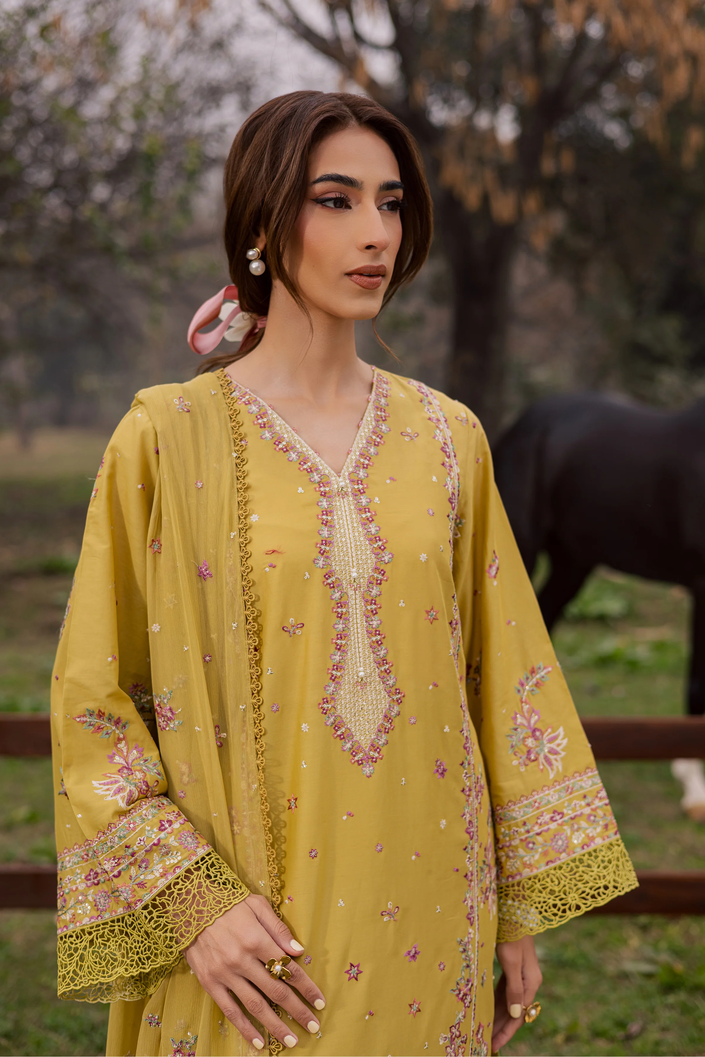 Zimal 3Pc - Festive Embroidered Lawn - Image 5